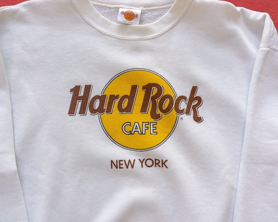 90s Vintage Hard Rock Sweatshirt White | Hard Roc… - image 2