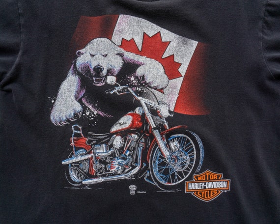 Vintage Harley Davidson Canada T-Shirt | Vintage … - image 2