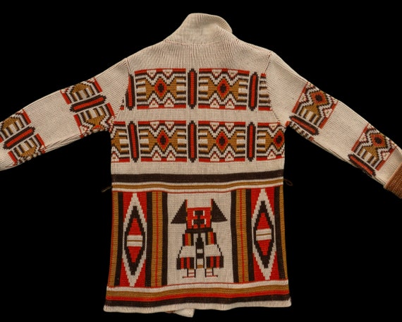 60s Vintage Southwestern Cardigan Sweater - Sweat… - image 7