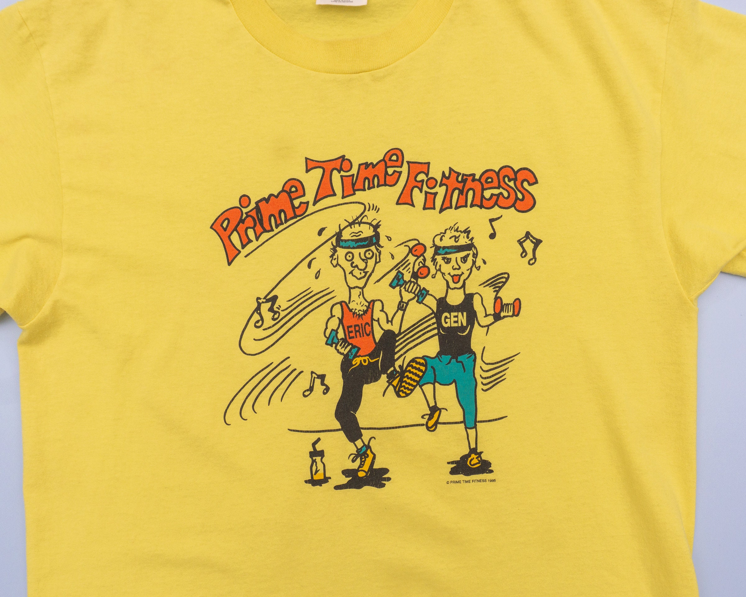 80s Vintage Prime Time Fitness Funny Vintage Workout Tshirt Etsy