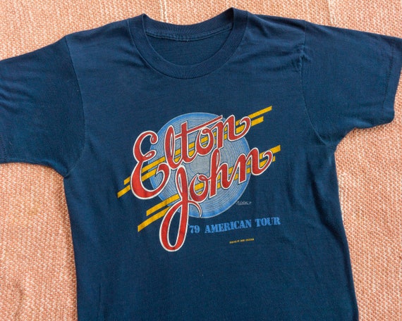 70s Vintage Elton John Tour T-shirt 70s Elton John Concert Shirt - Etsy