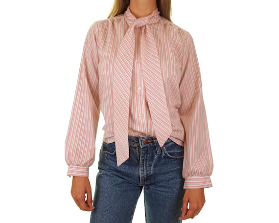 Vintage Secretary Blouse with Pussy Bow and Poet S