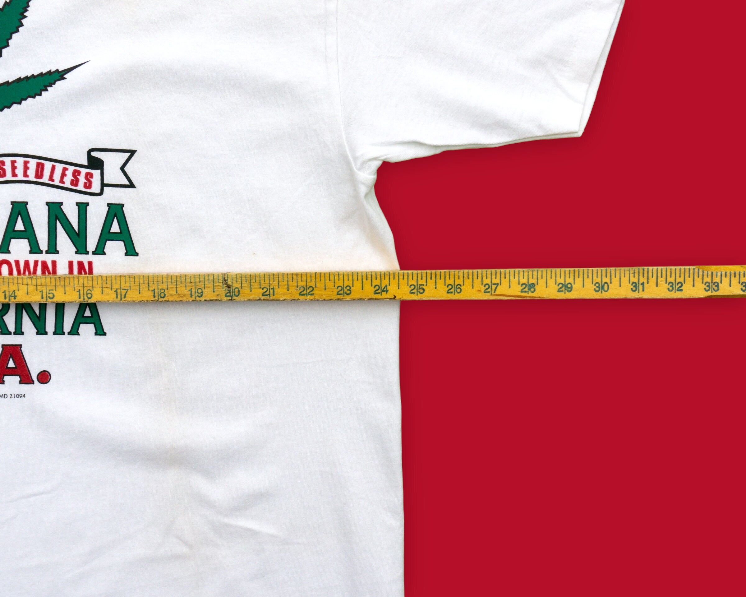 90s Vintage Marijuana Shirt Red Hair Sinsemilla Woodstock 1994