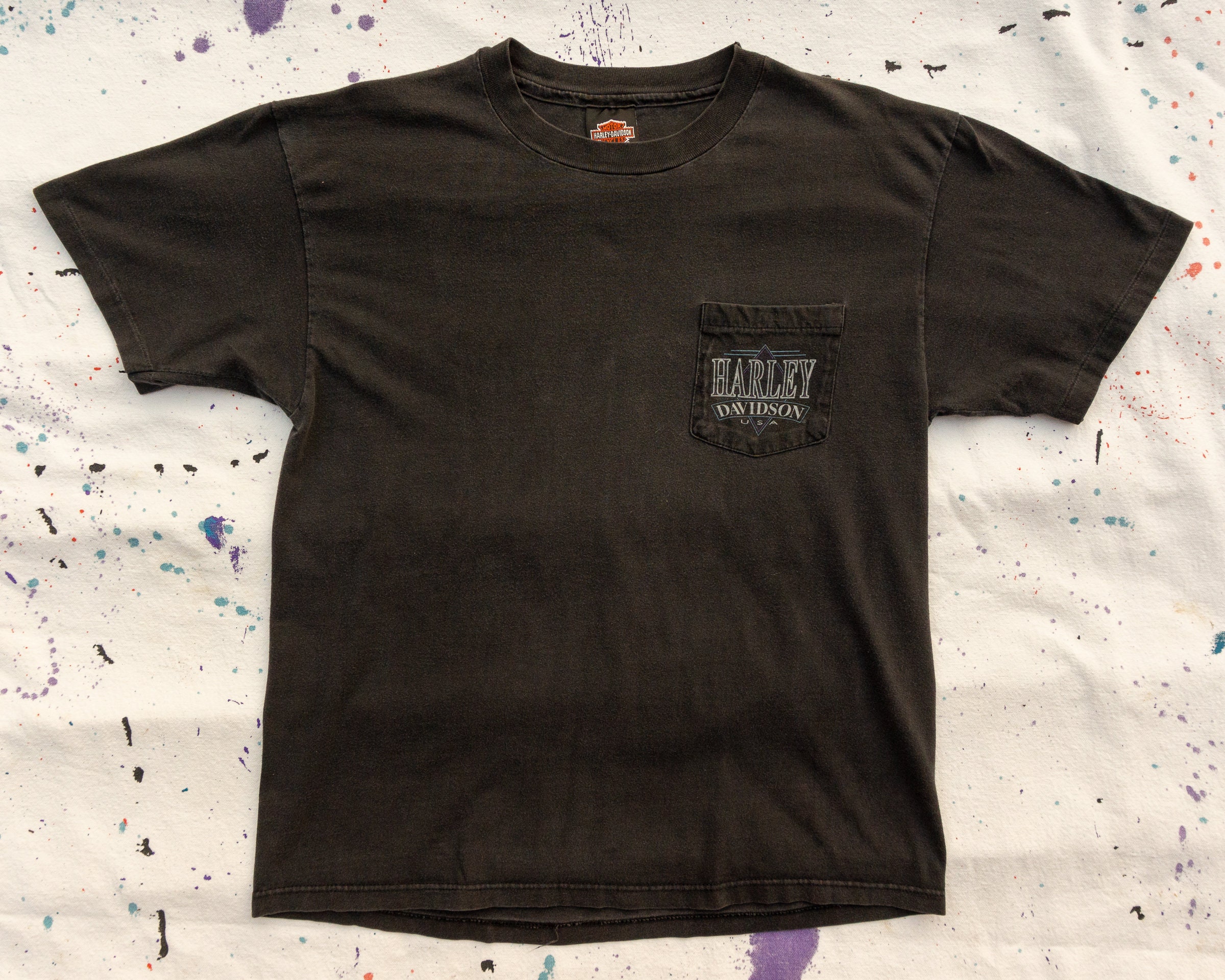 90s Vintage Harley Davidson Pocket Tee 