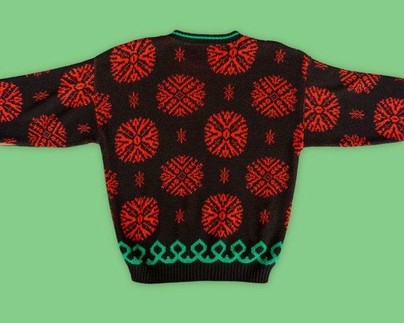 Festive Vintage Ugly Christmas Sweater Medium - R… - image 4