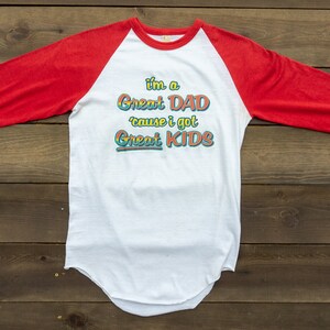 70s Vintage Fathers Day T-Shirt | Great Dad Shirt | Screen Stars Raglan T-Shirt