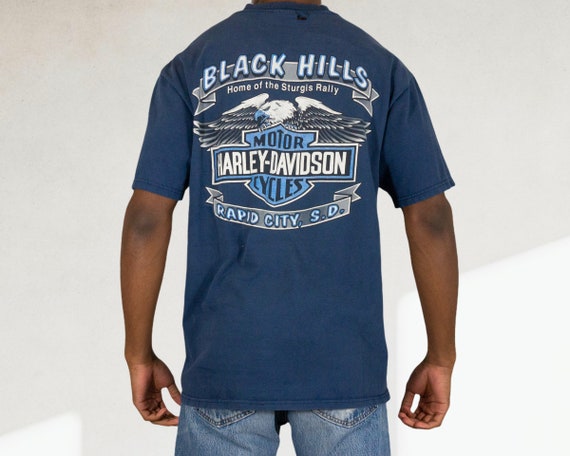 Vintage Harley T-shirt Navy Blue | 90s Vintage Harley