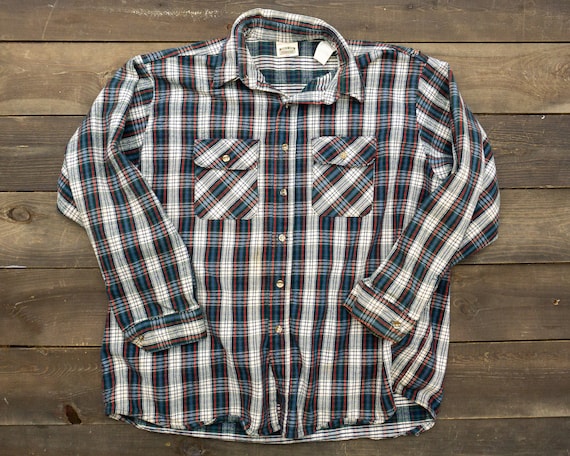 90s Thick Flannel Shirt | Heavyweight Flannel | G… - image 1