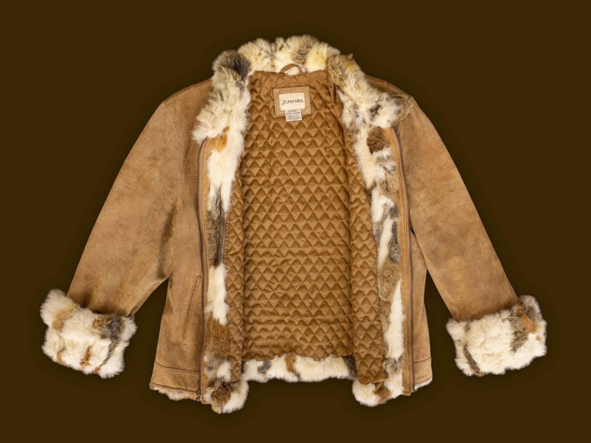 ジャケット・アウター 00s Y2K archive suede rabbit fur jacket ジャケット・アウター 00s Y2K archive suede rabbit fur jacket