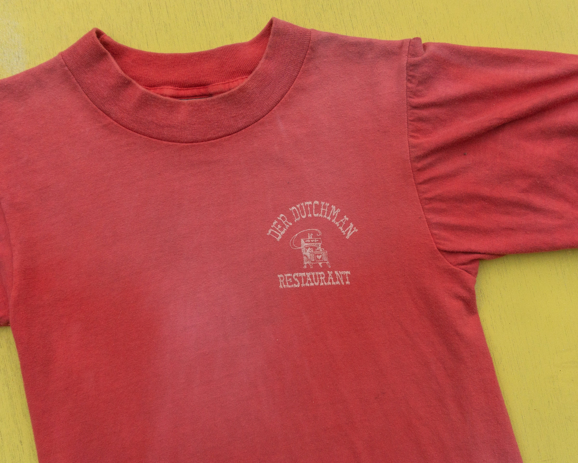 Sun Faded T-shirt Red Faded T-shirt Der - Etsy