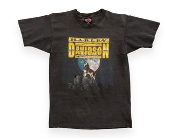 Vintage Harley Davidson the Lone Wolf Shirt - Etsy