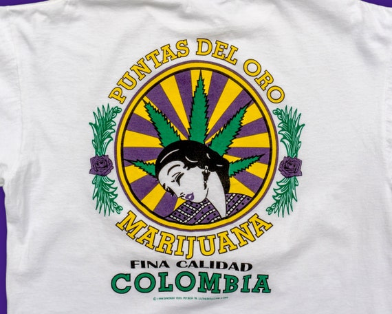90s Vintage Puntas Del Oro Marijuana T-shirt Woodstock 1994