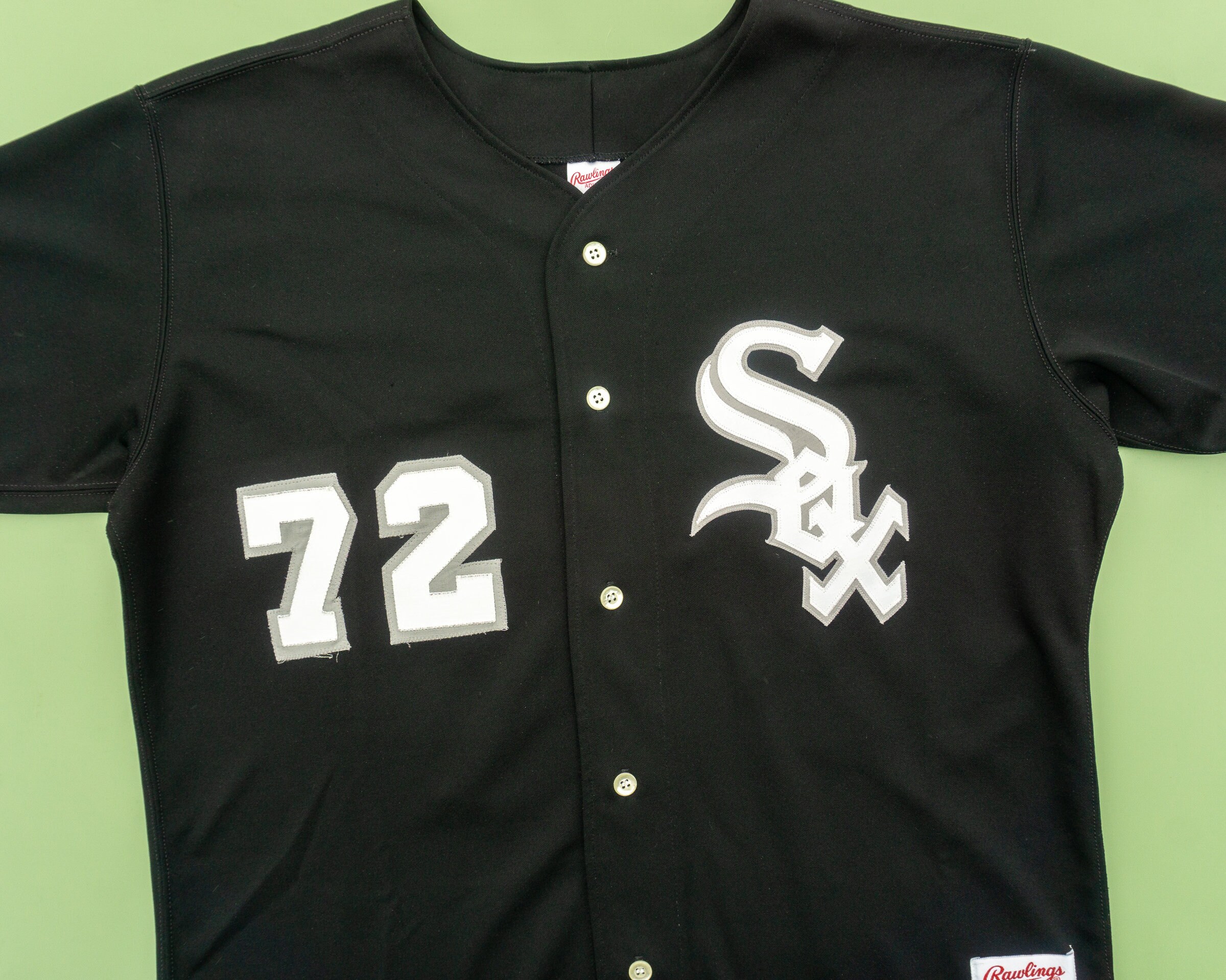 90s Vintage Carlton Fisk Chicago White Sox Baseball Jersey Black