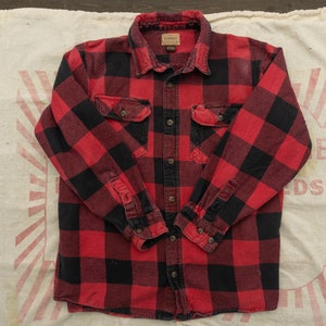90s Buffalo Plaid Flannel | Thick Flannel Shirt | Heavyweight Flannel | Vintage Flannel | Workwear Shirt