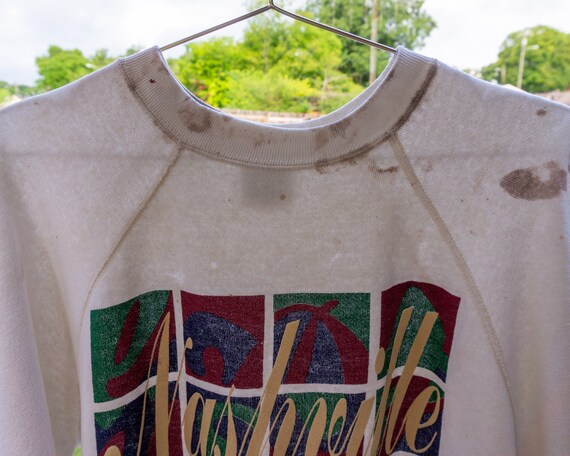 90s Vintage Nashville Sweatshirt | Thrashed Vinta… - image 8