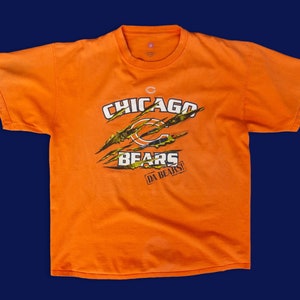 Vintage Chicago Bears T-Shirt Orange Size Large