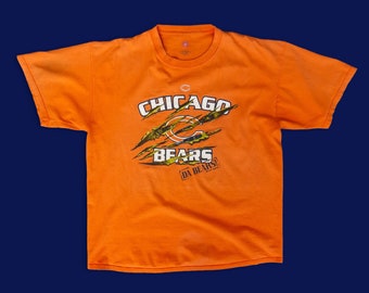 Vintage Chicago Bears T-Shirt Orange Size Large