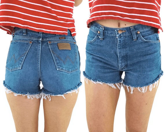 Vintage Wrangler Cut-off Shorts High Waisted Fit Medium - Etsy
