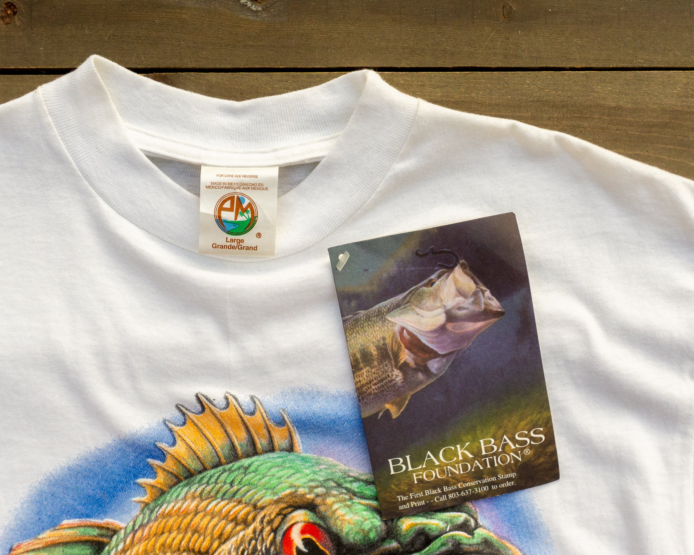 90s Vintage Bass Fishing T-shirt Vintage Fishing Shirt XL Deadstock Vintage  T-shirt White -  Ireland