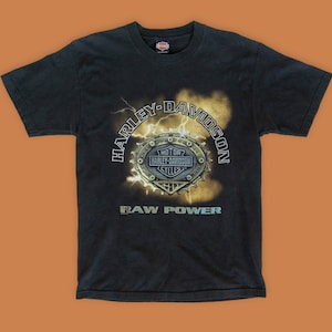 Vintage Harley Shirt Black Rozmiar średni/duży - 2000s Los Angeles Harley Davidson Motorcycles T-shirt - Y2K Biker Graphic Tee