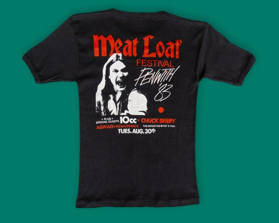80s Vintage Meat Loaf Concert T-Shirt | Chuck Ber… - image 4