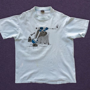 T-shirt da hockey vintage Florida Seals anni '70 Sparky the SealVintage