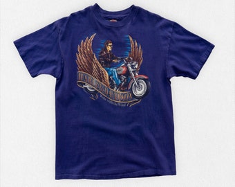 90s Vintage Harley Davidson Eagle T-shirt | Black Harley Davidson