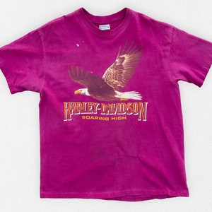 90s Vintage Harley Davidson Eagle T-Shirt | Distressed Harley T-Shirt | Faded Harley Davidson Tee
