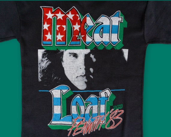 80s Vintage Meat Loaf Concert T-Shirt | Chuck Ber… - image 2