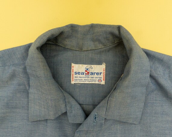 60s Vintage WWII Korean War Denim Chambray Milita… - image 5