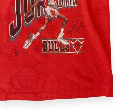 90s Michael Jordan Chicago Bulls Caricature T-Shi… - image 2