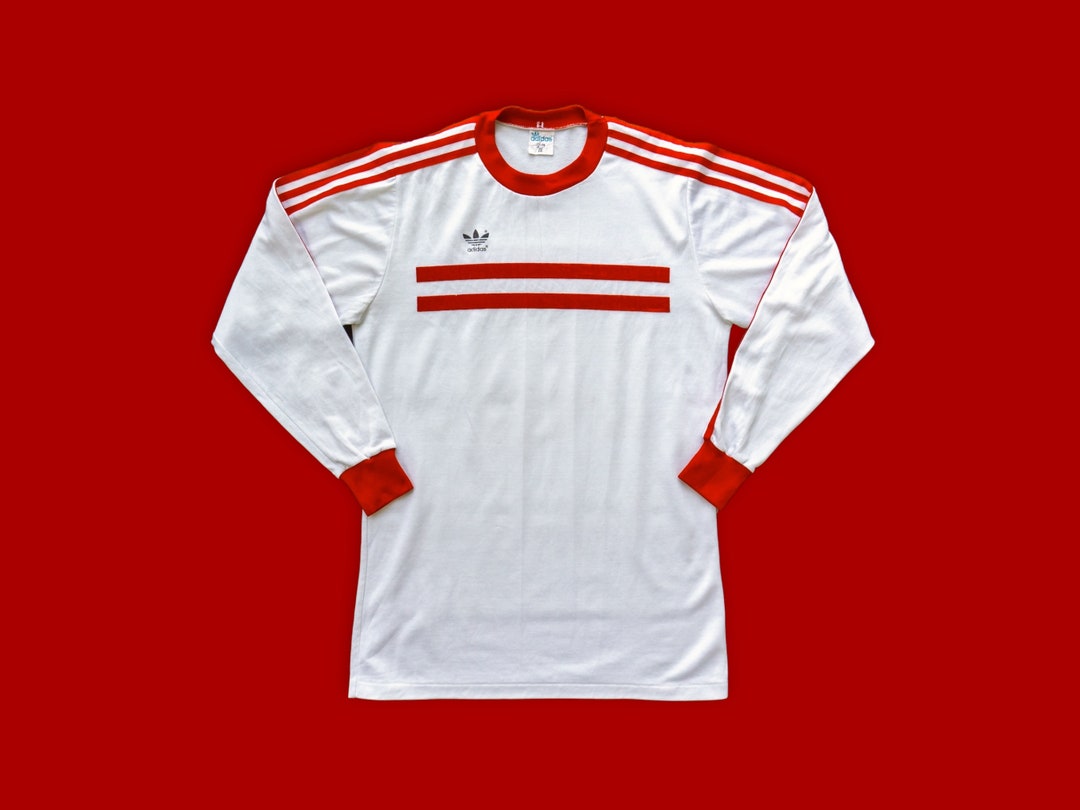 80s ドイツ製 Adidas Soccer Long T Shirt ADIDAS 80s FOOTBALL SHIRT SOCCER JERSEY ADIDAS LONG SLEEVE
