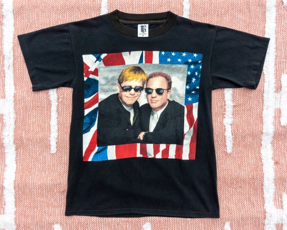 90s Vintage Elton John T-shirt Billy Joel Shirt Elton John Concert