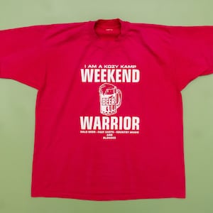 90s Vintage Kozy Kamp Weekend Warrior Funny Vintage T-Shirt