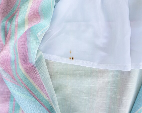 80s Vintage Pastel Colored Blazer with Vertical S… - image 3