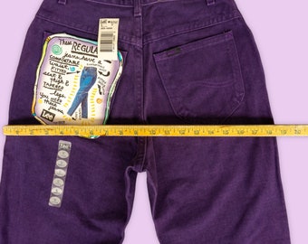 Jean Vintage L.E.I. Femme Taille Haute - Denim Violet - Taille 11 (29x28) - Occasion Excellent État