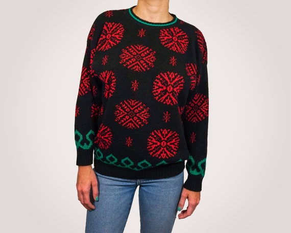 Festive Vintage Ugly Christmas Sweater Medium - R… - image 7