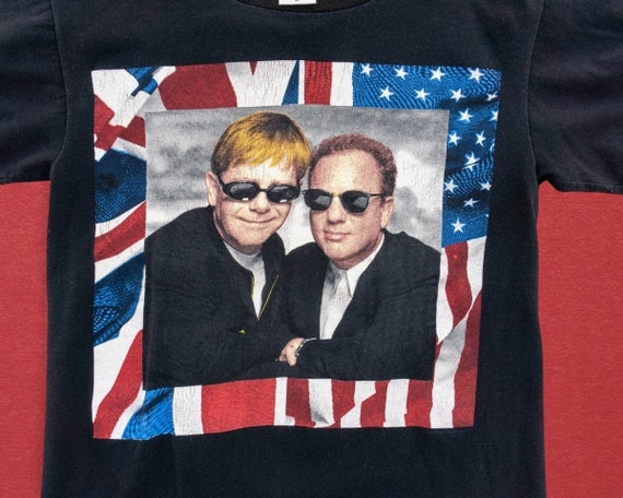 90s Vintage Elton John T-shirt Billy Joel Shirt Elton John Concert 
