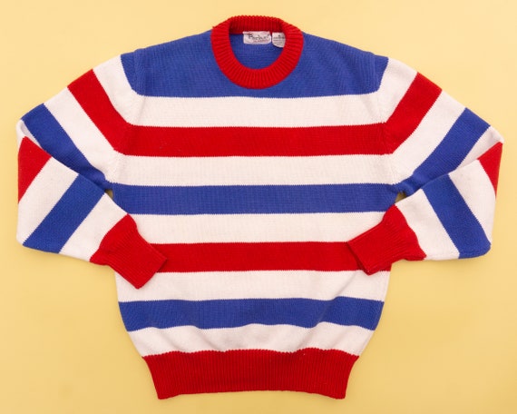 90s Vintage Striped Sweater Chunky 