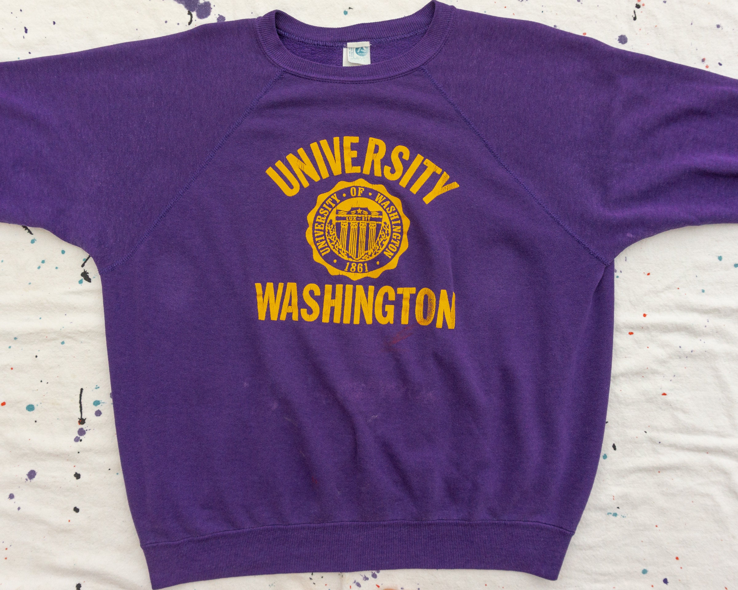 80s Vintage University of Washington Raglan Sweatshirt | Etsy