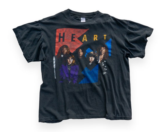 90s Vintage Heart Concert T shirt 90s Heart European Tour T shirt