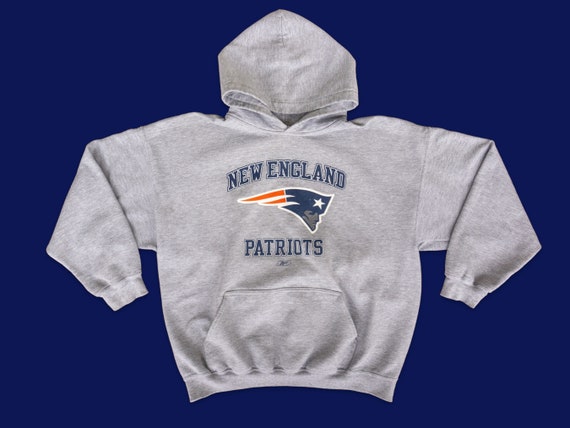 New England Patriots Hoodie Vintage Pats NFL Hooded Sweatshirt Gray Size XL Etsy UK