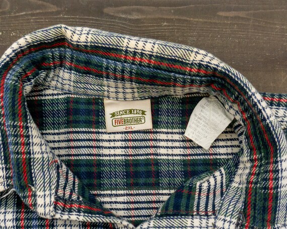 90s Thick Flannel Shirt | Heavyweight Flannel | G… - image 4