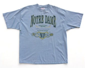 90s Vintage Notre Dame Fighting Irish All Over Print T-Shirt
