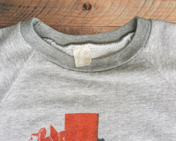 70s Vintage Texas Souvenir Sweatshirt - Thin Ragl… - image 3