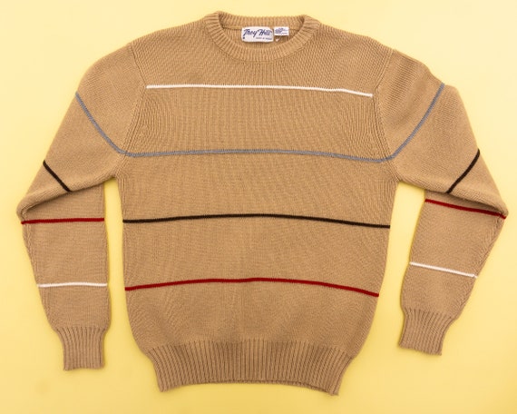 70s Striped Sweater Vintage Dad Sweater 