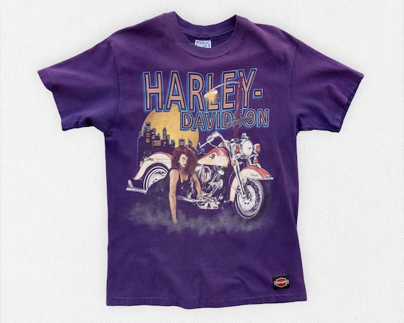 90s vintage Harley Davidson snap hoodie