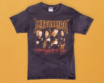 Y2K Vintage Metallica Band T-Shirt Faded Black