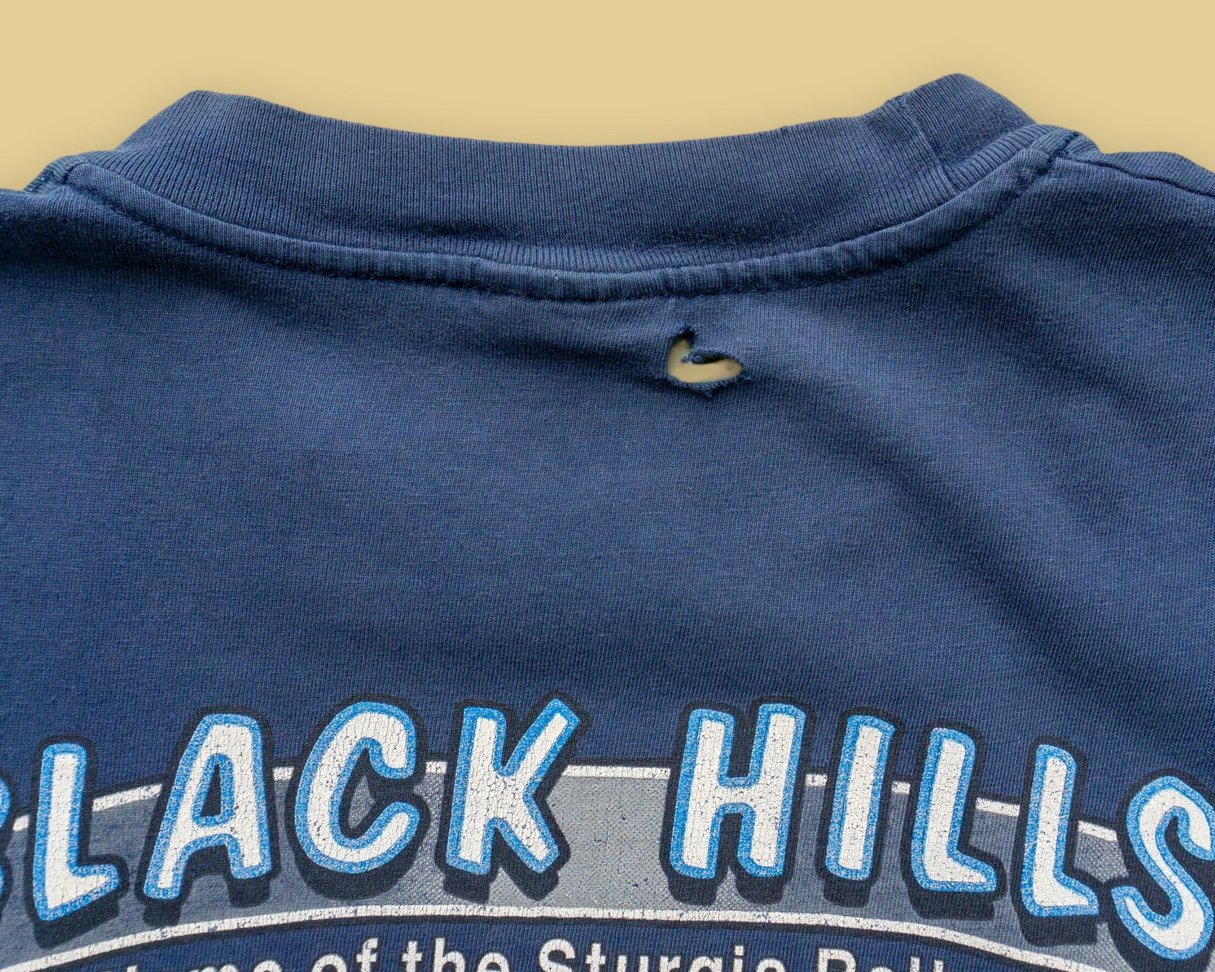 Vintage 90s Harley Davidson T-shirt | Faded Navy Blue, Sturgis SD