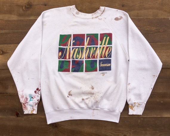 90s Vintage Nashville Sweatshirt | Thrashed Vinta… - image 1